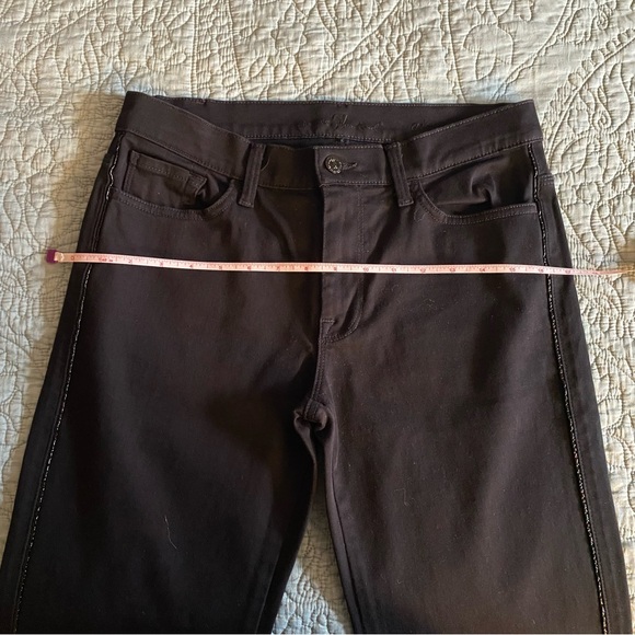 EUC 7FAMK Black Denim Flare Pants Sz 28 - Picture 11 of 13